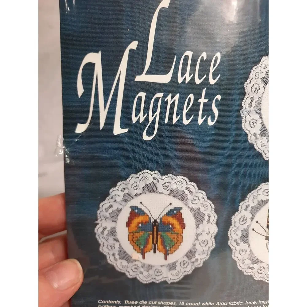 Vintage Designs For The Needle Lace Magnets Butterflies Set of Three
